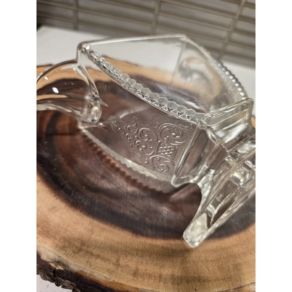Riverside Glass EAPG Jersey Lily Creamer And Sugar Compote Antique 1880's Footed